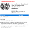 thumbnail image 2 of Rear Brake Rotor Set - Compatible with 2006 - 2007 BMW 525xi Base, 2 of 2