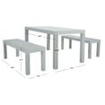 thumbnail image 5 of SAFAVIEH Dario Transitional Outdoor Patio 3 Piece Dining Set, Grey, 5 of 10