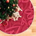 thumbnail image 5 of FMSHPON Valentine's Mother's Day Red Hearts Xmas Christmas Tree Skirt Stand Mat for Holiday Party Decoration Indoor Outdoor 48 inches, 5 of 6