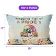 thumbnail image 4 of Wagging Tail Pug Celebrates Rainbow Pride Month LGBT LGBTQ+ Pillow Cushion Double Sided Dog Lover Gifts Throw Pillow - 01003, 4 of 4