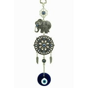 New Desgin Turkish Blue Evil Eye Nazar with Lucky Elephant Car or Wall Hanging Decor Amulet Blessing Protection Gift