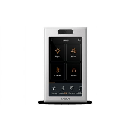 Brilliant - Wi-Fi Smart 1-Switch Home Control Panel with Voice Assistant - White