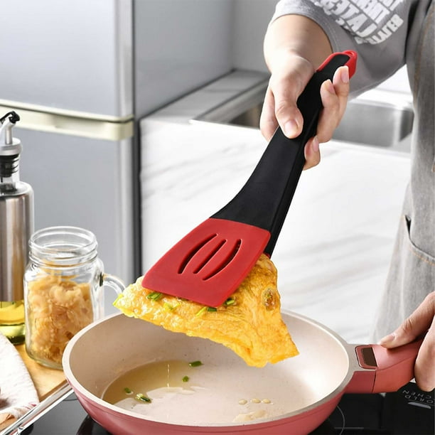 Espátula Multifuncional 3 En 1 con Clip, Combinable, Desmontable, Pinzas para Asar y Cocinar.