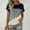 Beige, variant on Womens Summer Tops Short Sleeved Loose Tops T Shirts Color Blocked Casual Sleeves Color Blocked T Shirts Shirts for Women
