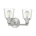thumbnail image 2 of Quoizel Union 2-Light 9" Bathroom Vanity Light in Brushed Nickel, 2 of 4