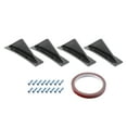 thumbnail image 1 of 4 Pack Car Rear Bumper Shark Fin Triangle Spoiler Universal Carbon Fiber Curved, 1 of 7