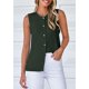 thumbnail image 3 of Chaleco sin mangas con botones PRETTYGARDEN verde militar XL, 3 of 8