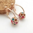 thumbnail image 3 of Crystal Earrings, Hypoallergenic Sensitive Ear Green Zircon Studs, Fresh Summer Needle Earrings for Women Elegant Gift Any Occasion, 3 of 3