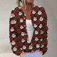 thumbnail image 4 of Cárdigan de mujer, cárdigan de manga larga, ahuecado, color sólido, chaqueta informal, parte superior de poliéster para mujer, 4 of 6