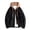 Black, variant on Busydd Mens Winter Jacket Button Long Sleeve Solid Color Winter Coats for Men Casual Oversized Hooded Jackets Outerwear Plus Size Mens Coat with Pockets M-4XL