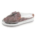 thumbnail image 2 of ZTTD Women's New Spring and Summer Bow Knot Diamond Sequins Semi Slippers Thick Soled Worn Externally Sandals, 2 of 4
