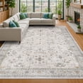 thumbnail image 1 of Alfombra Hazo Haus 203x305 cm gris claro boho de pelo corto antideslizante, 1 of 8