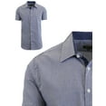 thumbnail image 4 of Mens Short Sleeve Casual Dress Shirts Slim Fit Button Down Houndstooth, 4 of 6