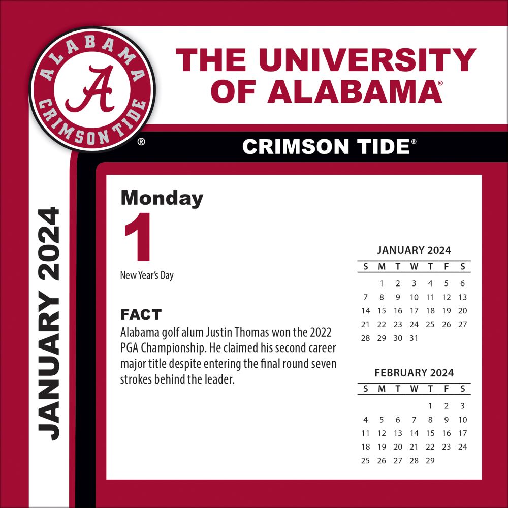 Turner Licensing, Alabama Crimson Tide 2024 Desk Calendar