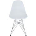 thumbnail image 2 of Modway Paris Chaise d'Appoint Moderne en Acier Métal Finition Blanche, 2 of 5