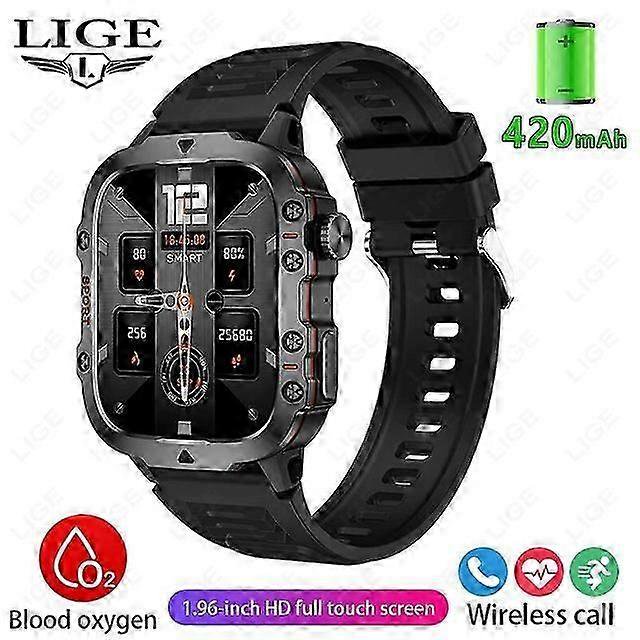 New Smart Watch 1.96 Inch Screen 420 MAh Bluetooth Call Voice Assistant Watch Sports Fitness Waterproof Smartwatch For Adult