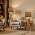 thumbnail image 6 of Lampshades 2 Pack Wooden Wood Texture Brown wood texture coming from natural tree wooden 13"x13"x10" Light Shade for Table Lamps Floor Lamp Shades Lampshade Replacement Easy Assembly, 6 of 8
