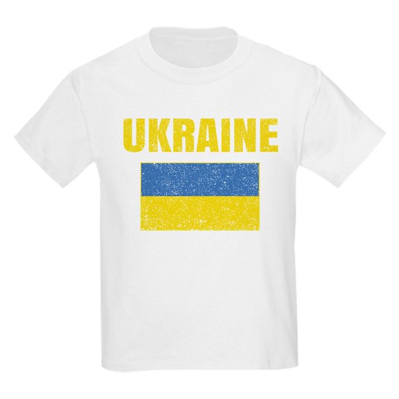 CafePress - Ukrainian National Flag Vintage Ukraine Country Gi - Light T-Shirt Kids XS-XL