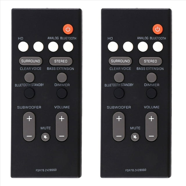 2X Control Remoto FSR78 ZV28960 para YAS-106 YAS-207 ATS-1060 YAS-107 ATS-1070 de Barra de Sonido Bluetooth