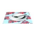thumbnail image 3 of Ryvnso Placemats Set of 4 Cartoon Fire Trucks Dining Mats Heat-Resistant Non-Slip Washable Table Mat, 3 of 8