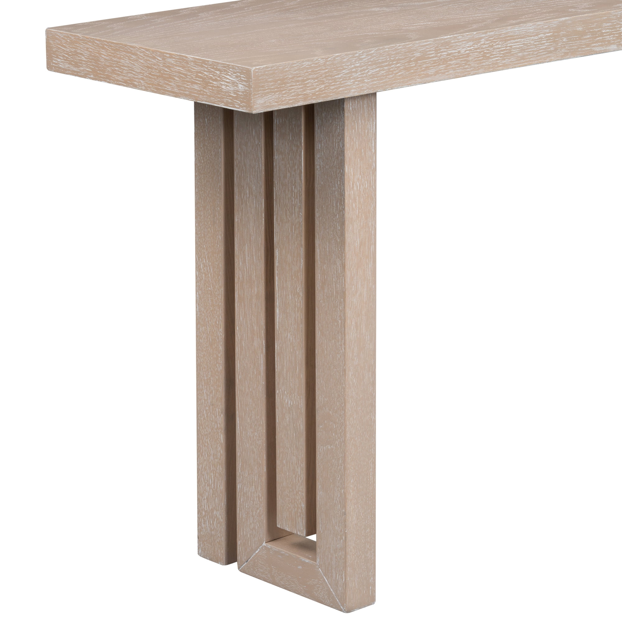 Jopath 59"W Modern Narrow Console Table Wooden Sofa Side Table Entryway Table with Storage Shelf for Living Room,Entryway,Natural