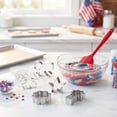 thumbnail image 4 of Cook with Color 7-Piece Stainless Steel Cookie Cutter Set, Fun Decorative Shapes for Baking and Decorating, Bow, 4 of 5