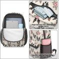 thumbnail image 4 of Boston Terrier and Rose Beige 17" School Backpacks for Teens,Waterproof Oxford Fabric,S-Shape Padded Straps for School,Travel,Hiking,Camping, 4 of 6