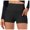 j52-Black, variant on Womens Shorts Athleisure Solid Color High Seamless Waistband Pull-On Hotpants Female Casual Summer Slim Breathable Soft Fashion Comfortable Daily Hip-Lifting Yoga Shorts With Side Pocket,M