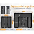 thumbnail image 2 of Large Utensil Drawer Organizer for Kitchen, Expandable Silverware Holder, Cutlery and Flatware Cooking Tray, Kitchen Organizers Storage with Removable Knife Block, Black, 2 of 4