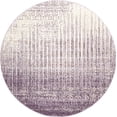 thumbnail image 1 of Unique Loom Del Mar Tapis de Transition Contemporain_dlm001, 8' Rond, Violet/ivoire, 1 of 1