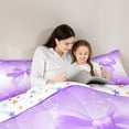thumbnail image 5 of Homewish Gradient Bowknot 3-Piece Full Size Comforter Sets For Female Men Adults,Dreamy Princess Bedding Comforter Set,Ombre Stars Print Lightweight Bedding Sets,Lightweight Room Decor,Reversible, 5 of 8