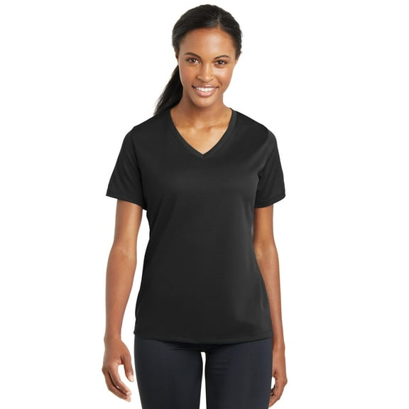 Sport-Tek Lst340 Ladies Posicharge Racermesh V-Neck Tee