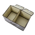 thumbnail image 5 of Ramiter Storage Storage With Double Lids Foldable Linen Fabric Storage Boxes With Lids Collapsible Closet Organizer Containers With Cover For Home Bedroom Office Roll Fabric Roll Storage, 5 of 5
