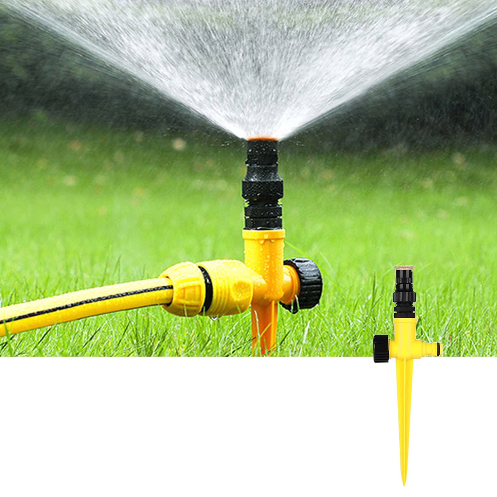 TYMEIK 360° Rotation Auto Irrigation System Garden Lawn Sprinkler Patio