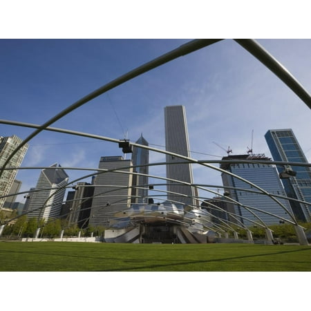 Millennium Park Chicago Christmas Jay Pritzker Pavilion Designed by Frank Gehry, Millennium Park, Chicago, Illinois, USA Print Wall Art By Amanda Hall ()