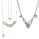 thumbnail image 1 of 2 piezas de collar de nube de flores de corazón de diamante colorido estilo dopamina accesorios para mujer, 1 of 8