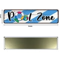 thumbnail image 2 of Pool Zone Tin Sign Vintage Rustic Decor Home Tropical Beach Patio Wall Decoration Metal Street Sign 4x16 Inch, 2 of 5
