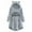 Gray, variant on Patlollav Merry Christmas Women Coats Plus Size Plush Buttons Hooded Coat Tops