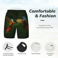 thumbnail image 5 of Gaeub Hybrid Parrot in the Forest Mens Swim Trunks Stretch Beach Shorts Quick Dry for Men Swim Shorts Swimwear with Pockets- X-Large, 5 of 9