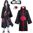 thumbnail image 1 of Naruto Anime Akatsuki Uchiha Itachi Capa Anime Cosplay Unisex Disfraz Ninja-1, 1 of 2