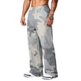 thumbnail image 5 of Mens Camo Sweatpants Open Bottom Baggy Joggers Pockets Elastic Waist Running Workout Casual Pants, 5 of 7