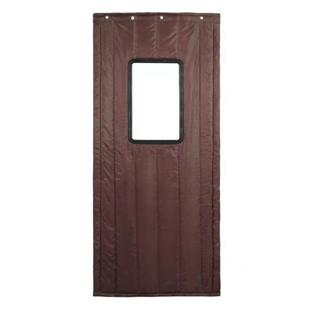 Efficient Warmth and Insulation 87.8 Inchesx43.3 Inches Large Cold Wind Door Curtaindual Use for Commercial Home Metal Ring Hanging