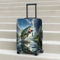 thumbnail image 6 of Haiem Largemouth Bass Jumping Out of The Water Pattern Luggage Cover Printed Suitcase Covers for Luggage Elastic Washable Suitcase Protector Fits 18-32 Inch Luggage-X-Large, 6 of 7