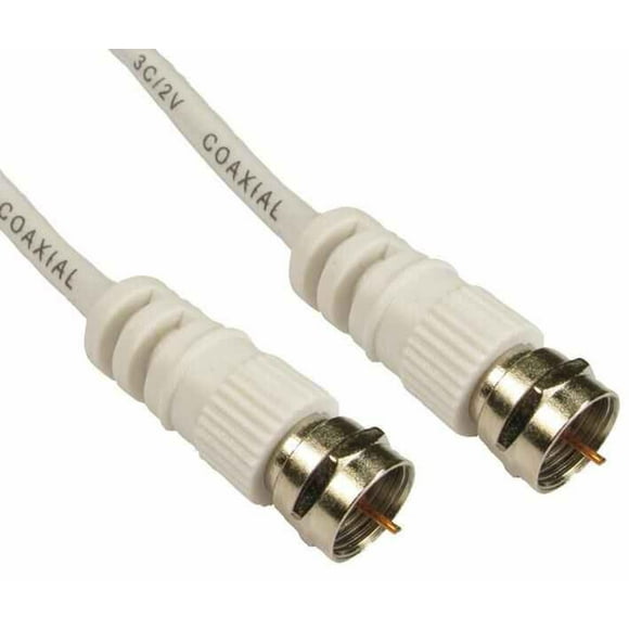 PRO SIGNAL - F Plug to F Plug Câble Satellite avec Connecteurs Nickelés, 10M