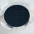thumbnail image 3 of Ambesonne Dandelion Fitted Round Tablecloth, Floral Background, 40"- 44" Diameter, Indigo White, 3 of 5