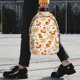 thumbnail image 2 of Easygdp Flower Fox Mochila Ligera de 15 Pulgadas para Estudiantes, Mochila Cómoda para la Escuela y Viajes, Correas Ajustables, 2 of 6