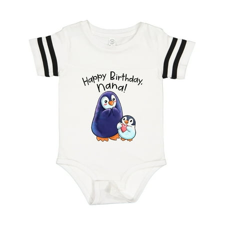 

Inktastic Happy Birthday Nana!- Cute Penguins Gift Baby Boy or Baby Girl Bodysuit