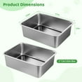 thumbnail image 6 of 2Pcs Stainless Steel Cat Litter Boxes, Non-Stick Large Metal Cat Litter Box, High Side Pet Litter Tray, Pet Toilet for Kittens, Rabbits, Hamsters(17.7" x 13.8" x 5.9"), 6 of 7