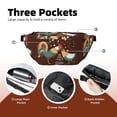 thumbnail image 4 of Naloa Rooster And Chicken Print Running Belts for Men Women,Running Fanny Pack with 2-Zipper Pockets,Waterproof Waist Pack for Travel Hiking Running Outdoor Sports, 4 of 8