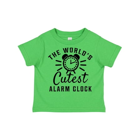 

Inktastic The Worlds Cutest Alarm Clock Gift Toddler Boy or Toddler Girl T-Shirt